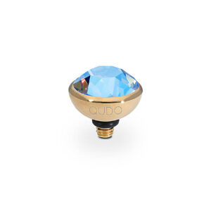 Bottone 10 mm gold light sapphire shimmer