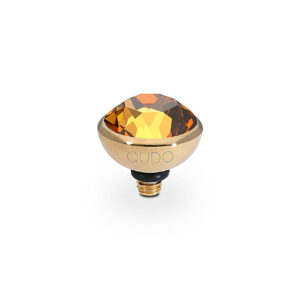 Bottone 10 mm gold light amber