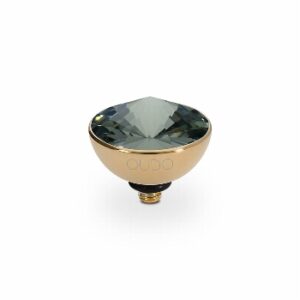 Bottone 11,5 mm gold black diamond